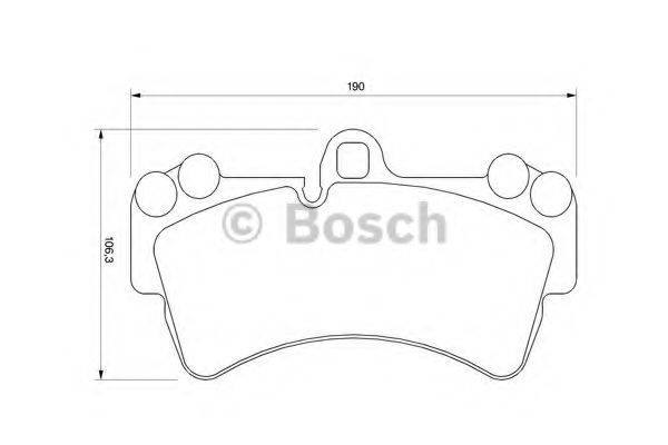 BOSCH 0986424739 Комплект гальмівних колодок, дискове гальмо