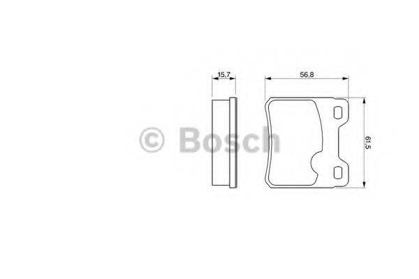 BOSCH 0986460955 Комплект гальмівних колодок, дискове гальмо