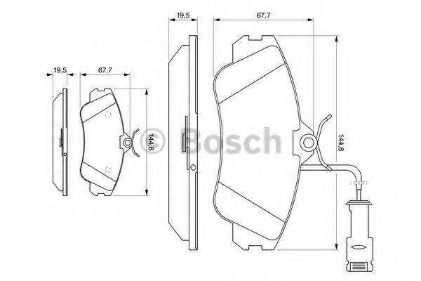 BOSCH 0986461115 Комплект гальмівних колодок, дискове гальмо