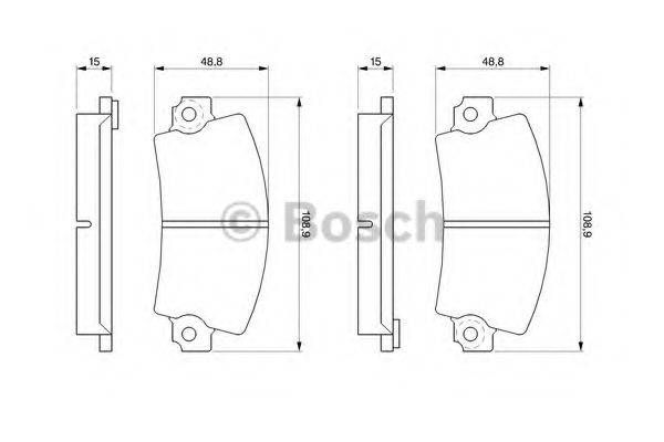 BOSCH 0986463473 Комплект гальмівних колодок, дискове гальмо