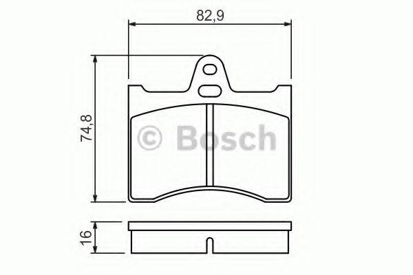 BOSCH 0986463890 Комплект гальмівних колодок, дискове гальмо