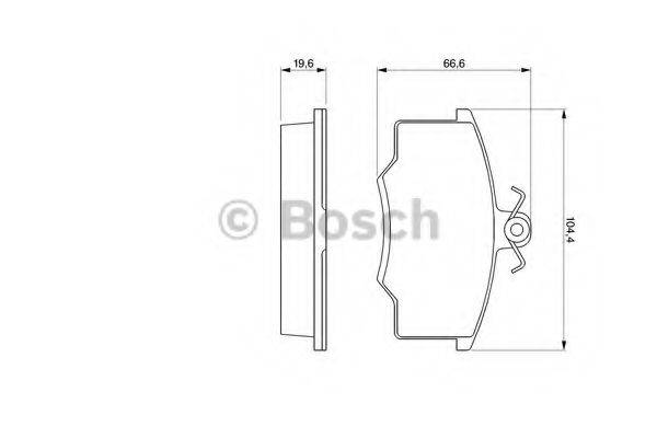 BOSCH 0986465744 Комплект гальмівних колодок, дискове гальмо