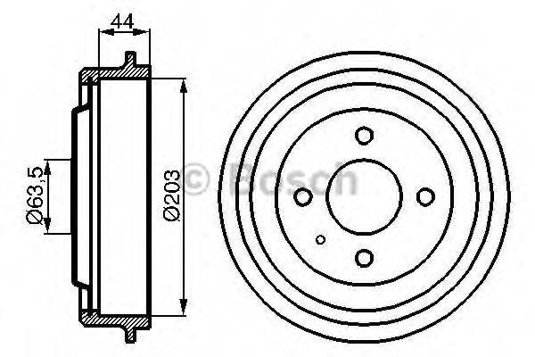 BOSCH 0986477014 Гальмівний барабан