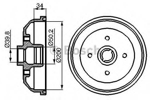 BOSCH 0986477040 Гальмівний барабан