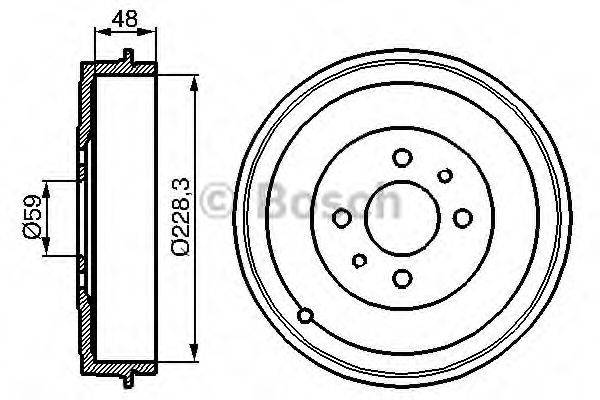 BOSCH 0986477088 Гальмівний барабан