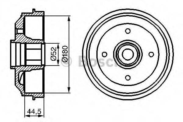 BOSCH 0986477113 Гальмівний барабан