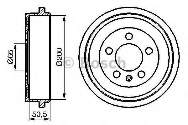 BOSCH 0986477133 Гальмівний барабан