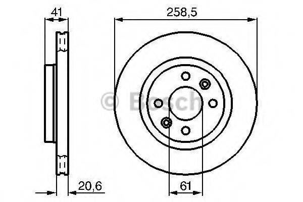 BOSCH 0986479B21 гальмівний диск