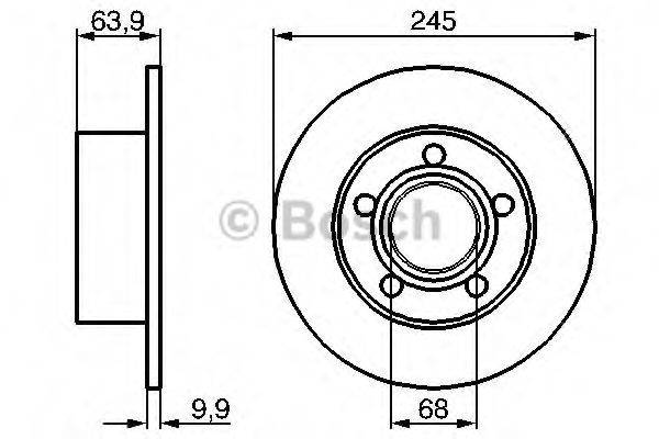 BOSCH 0986479B22 гальмівний диск