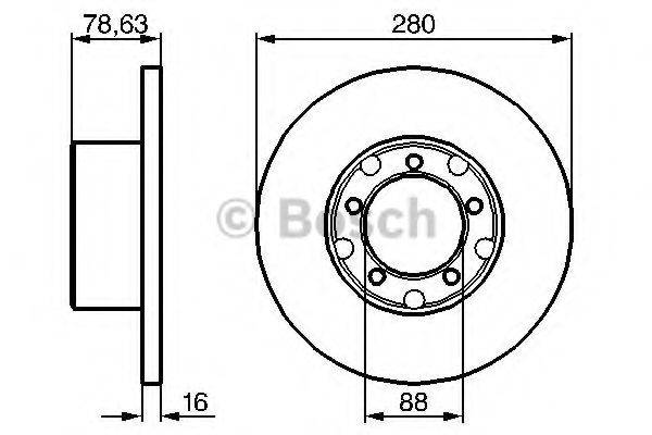 BOSCH 0986478201 гальмівний диск