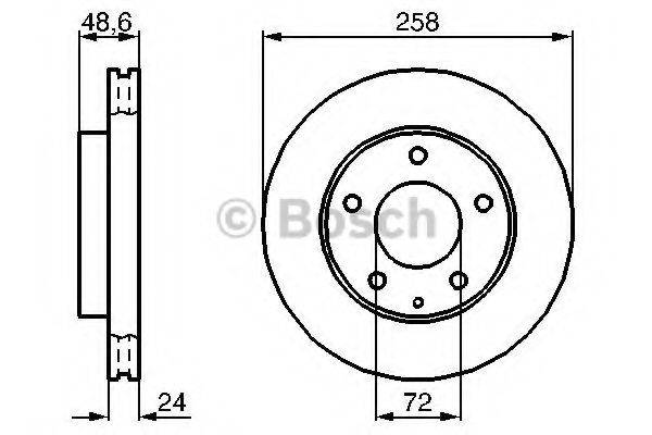 BOSCH 0986479B25 гальмівний диск