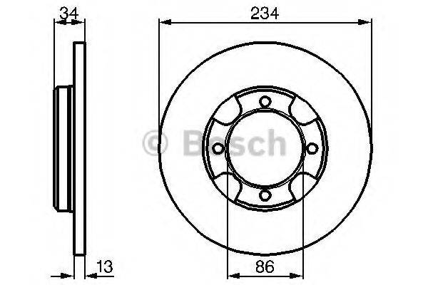 BOSCH 0986478282 гальмівний диск