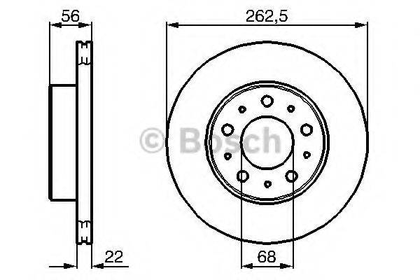 BOSCH 0986478283 гальмівний диск