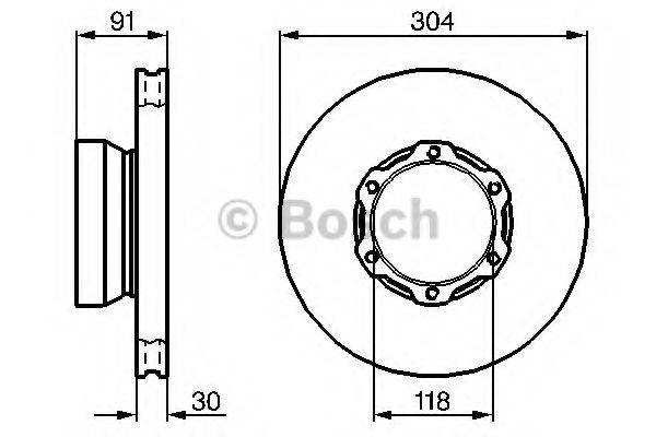 BOSCH 0986478456 гальмівний диск