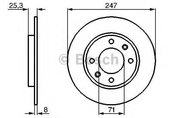 BOSCH 0986479B35 гальмівний диск