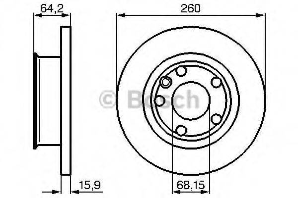 BOSCH 0986478547 гальмівний диск