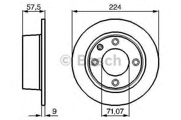 BOSCH 0986478604 гальмівний диск