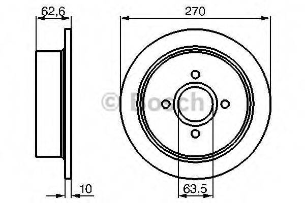 BOSCH 0986478672 гальмівний диск