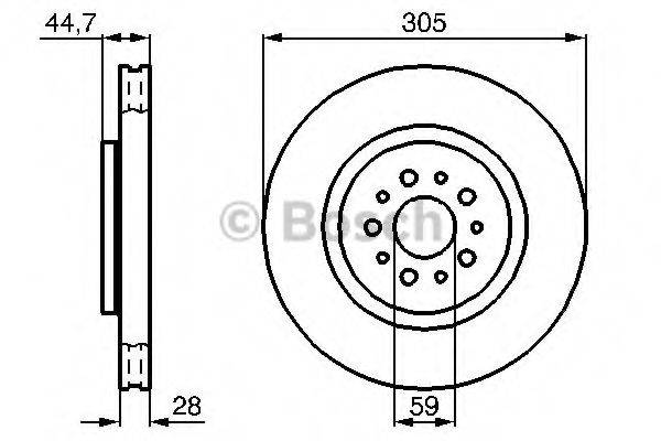 BOSCH 0986478711 гальмівний диск