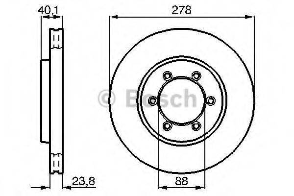 BOSCH 0986478967 гальмівний диск