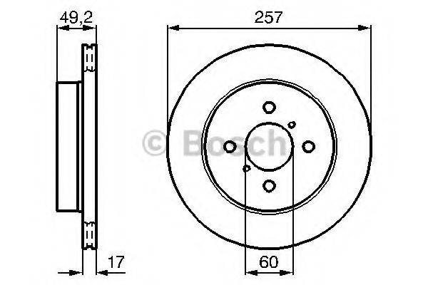 BOSCH 0986478984 гальмівний диск