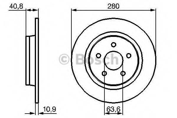 BOSCH 0986479B81 гальмівний диск