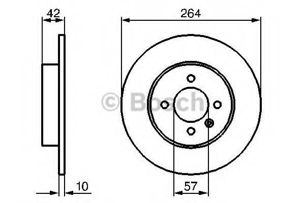 BOSCH 0986479B85 гальмівний диск