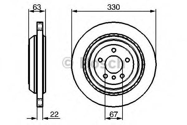 BOSCH 0986479285 гальмівний диск