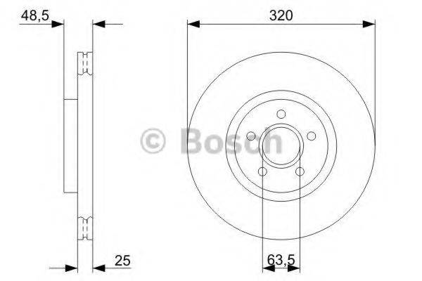 BOSCH 0986479C75 гальмівний диск