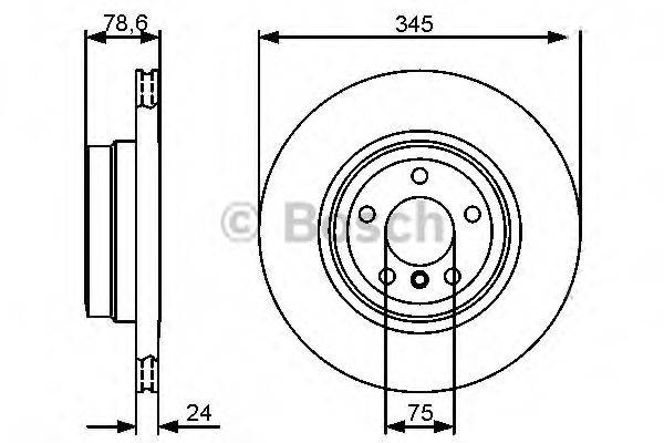 BOSCH 0986479443 гальмівний диск