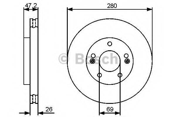 BOSCH 0986479C13 гальмівний диск