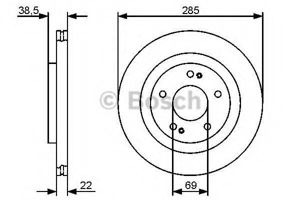 BOSCH 0986479470 гальмівний диск