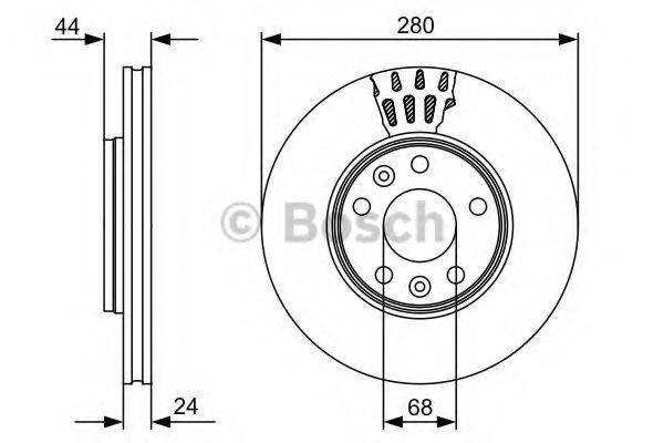 BOSCH 0986479C62 гальмівний диск