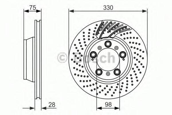 BOSCH 0986479581 гальмівний диск