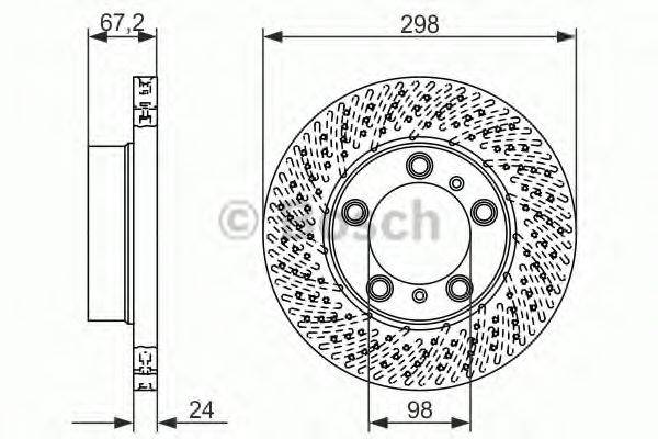 BOSCH 0986479674 гальмівний диск