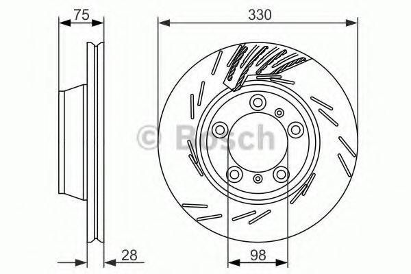 BOSCH 0986479733 гальмівний диск