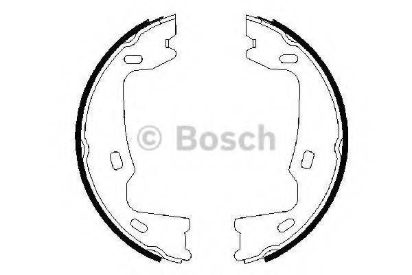 BOSCH 0986487214 Комплект гальмівних колодок; Комплект гальмівних колодок, стоянкова гальмівна система