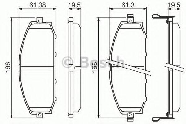 BOSCH 0986494150 Комплект гальмівних колодок, дискове гальмо