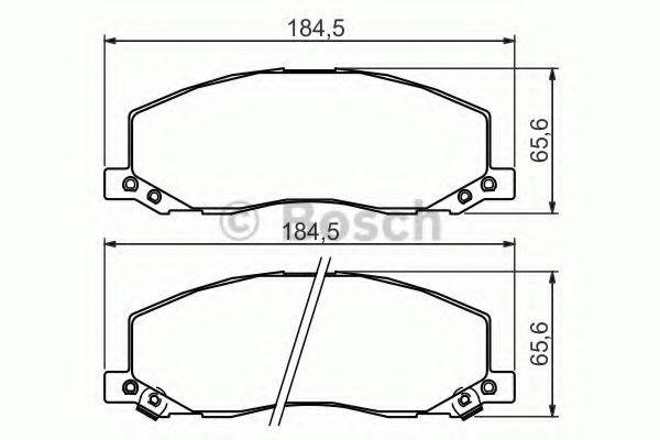 BOSCH 0986494298 Комплект гальмівних колодок, дискове гальмо