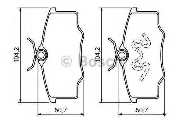 BOSCH 0986494389 Комплект гальмівних колодок, дискове гальмо