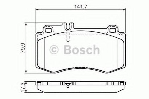 BOSCH 0986494405 Комплект гальмівних колодок, дискове гальмо