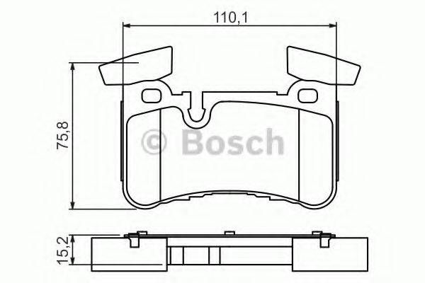 BOSCH 0986494411 Комплект гальмівних колодок, дискове гальмо