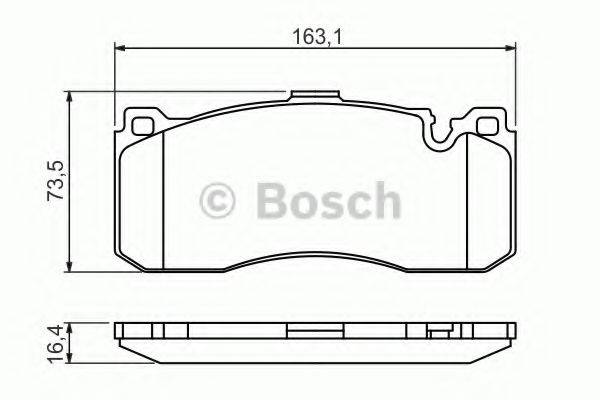 BOSCH 0986494428 Комплект гальмівних колодок, дискове гальмо