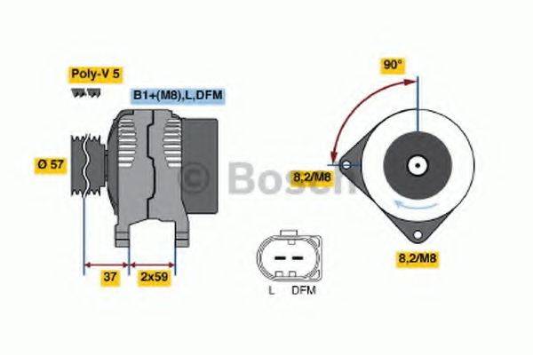 BOSCH 0124325049 Генератор