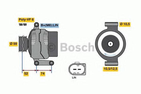 BOSCH 0125711058 Генератор