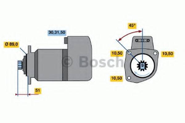 BOSCH 0986011550 Стартер