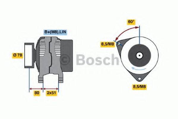 BOSCH 0986048380 Генератор