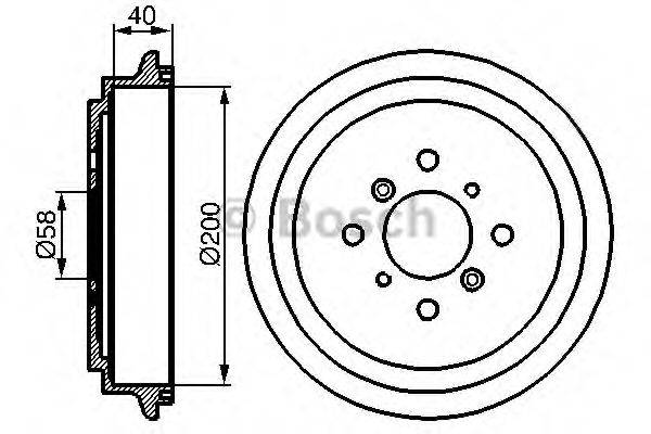 BOSCH 0986477141 Гальмівний барабан