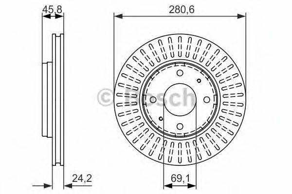 BOSCH 0986479872 гальмівний диск