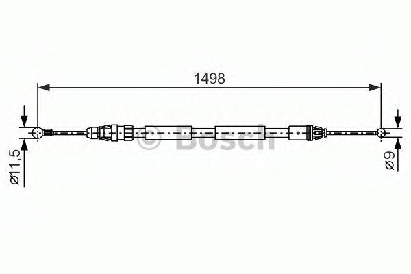 BOSCH 1987482387 Трос, стоянкова гальмівна система